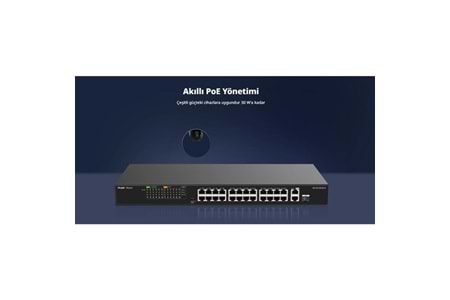RUIJIE REYEE 8port RG-ES110GS-P-L GIGABIT 1-UPLINK 1-SFP 120W YÖNTİLEMEZ POE SWITCH