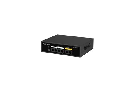 RUIJIE REYEE 6port RG-ES106F-P 10/100 2-UPLINK 54W 4port YÖNETİLEMEZ POE SWITCH