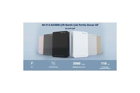 RUIJIE REYEE RG-RAP1260 AX3000 WIFI6 DUVAR TİPİ ACCESS POINT