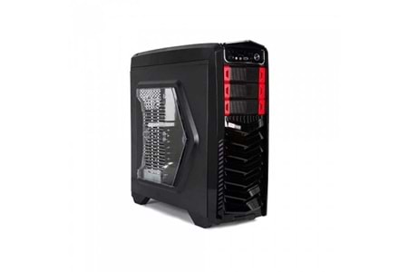Redrock G901br Game Psu'suz 1X12cm Fan Mıdı Tower Pencereli 1Xusb2.0/1Xusb3.0 1Xaudıo Siyah Kırmızı Kasa
