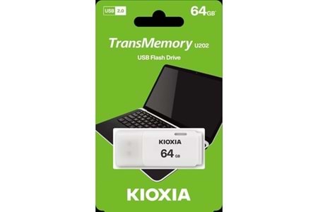 KIOXIA LU202W064GG4 64GB USB 2.0 Beyaz USB Bellek