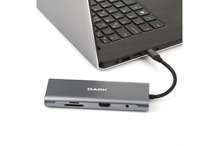 DARK DK-AC-U31X36 USB 3.1 Type-C - USB 3.0+ Ethernet/HDMI/TF SD Çoklayıcı
