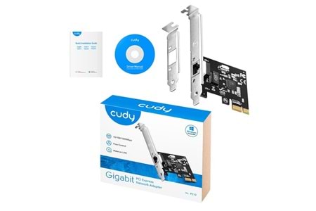 CUDY PE10 Gigabit 1port PCI-E Ethernet