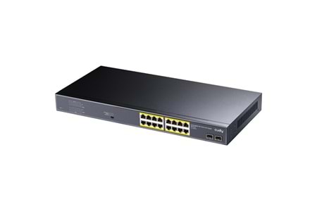CUDY GS1020PS2 16 Port Gigabit 2-SFP 200w Full PoE Yönetilemez Switch