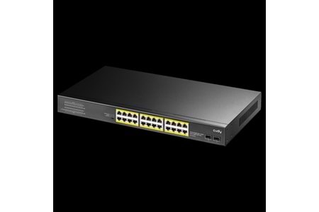 CUDY GS1028PS2 24 Port Gigabit 2-SFP 300w Full PoE Yönetilemez Switch