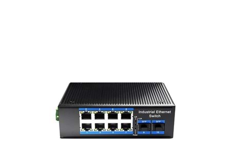 CUDY IG1008S2P 8 Port Gigabit 2-SFP 240w Full PoE Endüstriyel Yönetilemez Switch