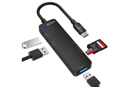 INCA ITPC-5T 4port Type-C Kart Okuyucu USB Çoklayıcı Hub