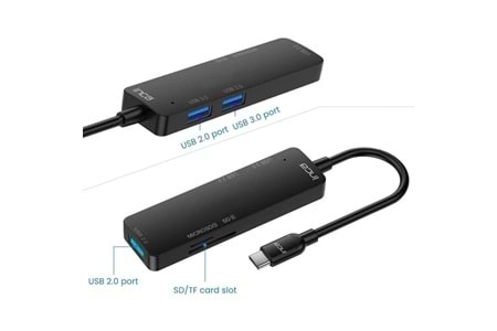 INCA ITPC-5T 4port Type-C Kart Okuyucu USB Çoklayıcı Hub