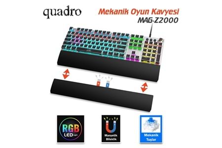 QUADRO MAG Z2000 Q Türkçe USB RGB Mekanik Gaming Klavye