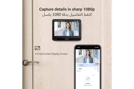 EZVIZ CS-HP4 (2WPFBS) Wi-Fi Akıllı Kapı Ev Görüntülü Kapı Diafonu