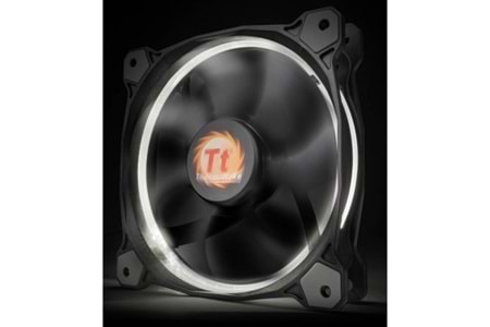 Thermaltake Riing CL-F038-PL12WT-A 120mm Beyaz Halka Ledli Titreşimsiz Kasa ve Radyatör Fanı