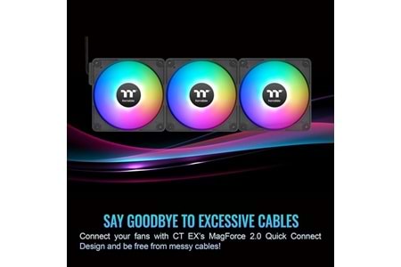 THERMALTAKE CT120 EX 3x120mm ARGB CL-F181-PL12SW-A Manyetik Modüler Fan Kiti