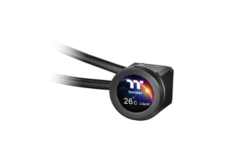 THERMALTAKE 240MM TOUGHLIQUID ULTRA 240 CL-W322-PL12GM-A RGB LCD EKRANLI AM5-1700P SIVI SOĞUTMALI İŞLEMCİ FANI