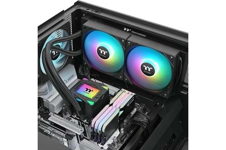 THERMALTAKE 240MM LA240 CL-W457-PL12SW-A AM5-1851P RGB SIVI SOĞUTMALI İŞLEMCİ FANI