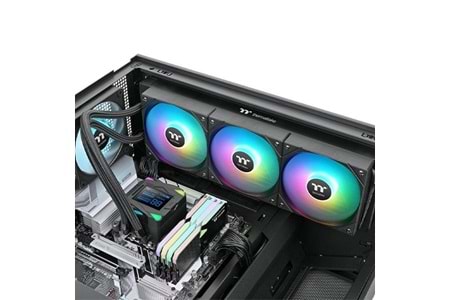 THERMALTAKE 360MM LA360-S LCD CL-W462-PL12SW-A AM5-1851P ARGB LED GÖSTERGELİ SIVI SOĞUTMALI İŞLEMCİ FANI