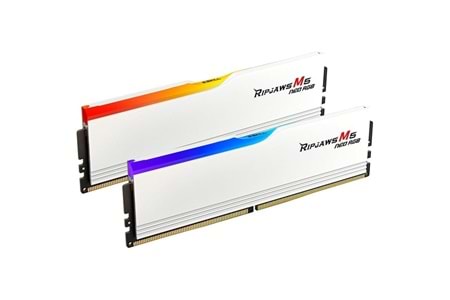 GSKILL 32GB (2X 16GB) DDR5 6000Mhz CL36 RGB DUAL KIT PC RAM RIPJAWS M5 F5-6000J3636F16GX2-RM5RW BEYAZ