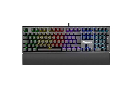 GameBooster G908 Bolt Rainbow Aydınlatmalı Red Switch Mekanik Bileklikli Oyun Klavyesi