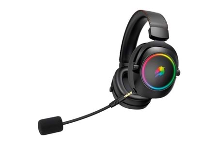 GAMEBOOSTER WBH44 RGB Kablosuz 2.4G+BT Siyah Oyuncu Kulaklığı