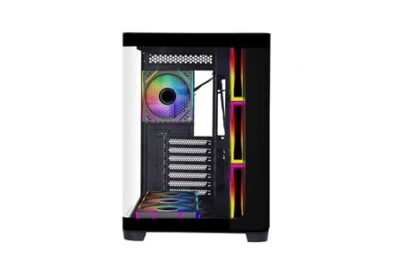 GAMEBOSTER 750W 80+ BRONZE GB-G2852B-750W 7-FANLI GAMING MID-TOWER PC KASASI