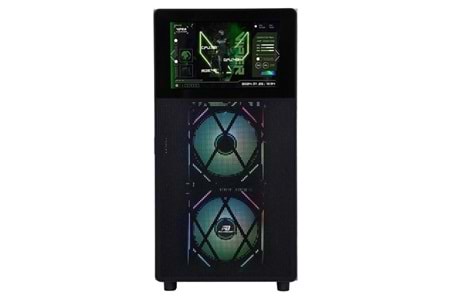 POWERBOOST PB-P4367BB 3-RGB FANLI LCD EKRANLI GAMING MID-TOWER PC KASASI
