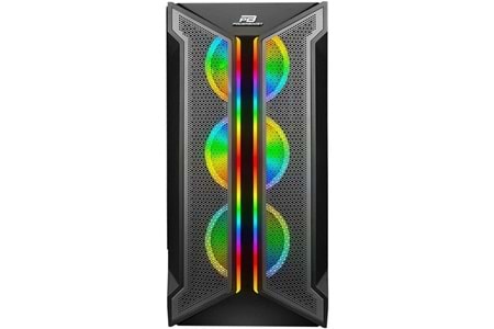 POWERBOOST VK-Z002B 4-ARGB RING FANLI GAMING MID-TOWER PC KASASI