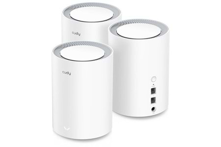 CUDY M1800 AX1800 Dual Band EV Ofis Tipi Mesh Router 3-lü paket
