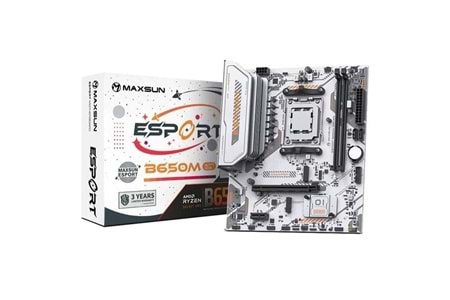 MAXSUN eSPORT B650M WIFI6 ICE DDR5 HDMI-DP PCIE 4.0 AM5 MATX BEYAZ