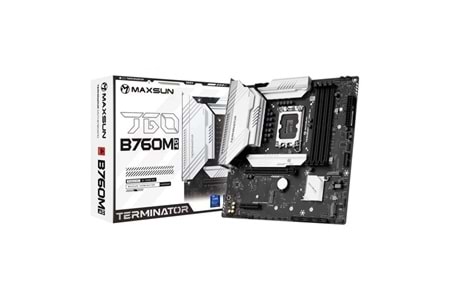 MAXSUN TERMINATOR B760M DDR4 HDMI-DP PCIE 4.0 1700P MATX