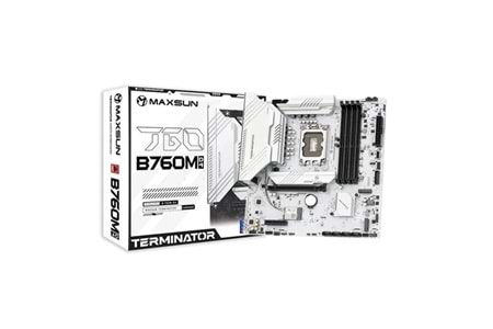 MAXSUN TERMINATÖR B760M D4 ICE DDR4 HDMI-DP PCIE 4.0 1700P MATX BEYAZ