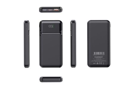 POWERBOOST NIGHT 105B 10000mAh 22.5W LCD Siyah Taşınabilir Şarj Cihazı Powerbank