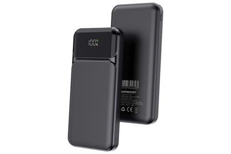 POWERBOOST NIGHT 115B 10000mAh 22.5W LCD GizliLED Siyah Taşınabilir Şarj Cihazı Powerbank