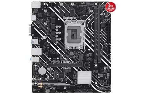 ASUS PRIME H610M-K DDR5 M2 PCIe NVME HDMI PCIe 16X v4.0 1700p mATX	