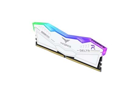 TEAM 32GB (2X 16GB) DDR5 6400MHZ CL40 RGB DUAL KIT PC RAM T-FORCE DELTA WHITE FF4D532G6400HC40BDC01 BEYAZ