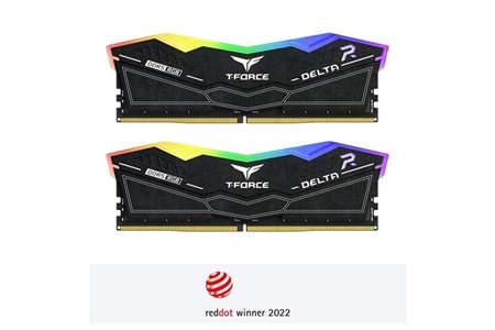 TEAM 32GB (2X 16GB) DDR5 7600MHZ CL36 RGB DUAL KIT PC RAM DELTA BLACK FF3D532G7600HC36DDC01