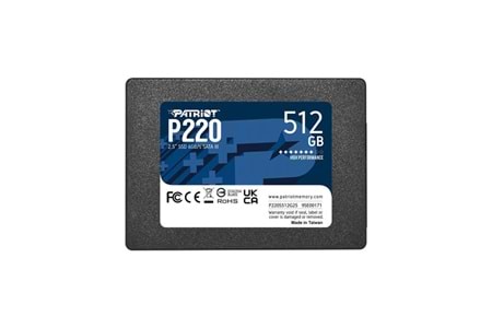 PATRIOT 512GB P220 P220S512G25 550-500MB/s SATA-3 SSD DİSK