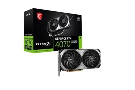 MSI RTX4070 SUPER 12GB VENTUS 2X 12G OC GDDR6X 192bit HDMI DP PCIe 4.0 