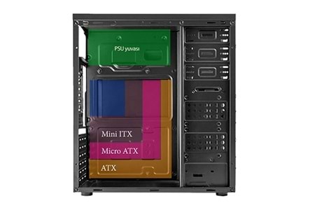 VENTO 500W TA-K61 Standart Mid-Tower PC Kasası