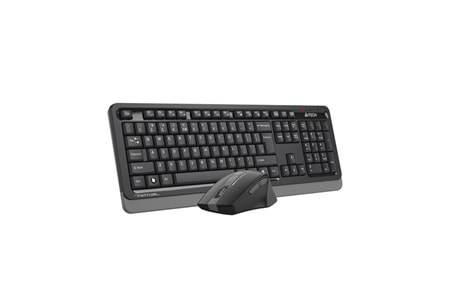 A4 TECH FG1035 Kablosuz Q Trk Optic Mouse Siyah/Gri Multimedya Klavye - Mouse Set