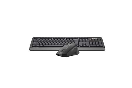A4 TECH FG1035 Kablosuz Q Trk Optic Mouse Siyah/Gri Multimedya Klavye - Mouse Set