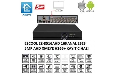 EZCOOL 16kanal EZ-8516AHD 5MP ANALOG KAYIT CİHAZI