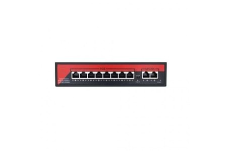 EZCOOL 8port EZ-08PSF-FG GIGABIT 2-UPLINK 120W POE YÖNETİLEMEZ SWITCH