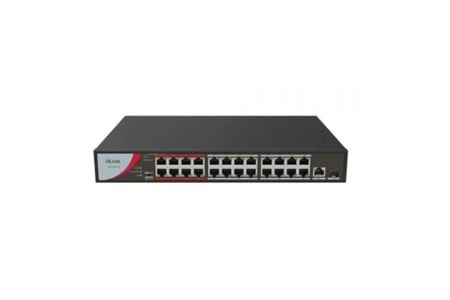 HILOOK 24port NS-0326P-230(B) 10/100 1-SFP 230W FULL POE YÖNETİLEMEZ SWITCH