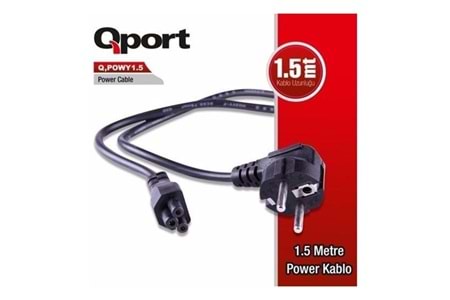 Qport Qport Q-Powy1.5 1.5 Metre Pc Power Kablosu