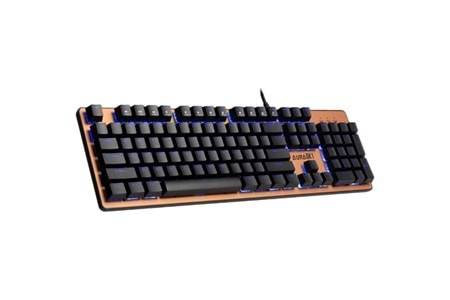 GAMDIAS AURA GK1, USB Kablolu, İngilizce, Çok Renkli Arka Aydınlatma, Red Mekanik Switch, Bronze Edition, Gaming Klavye