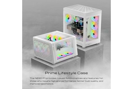 GAMDIAS 850W 80+ BRONZE NESO P1 GAMING MID-TOWER PC KASASI BEYAZ