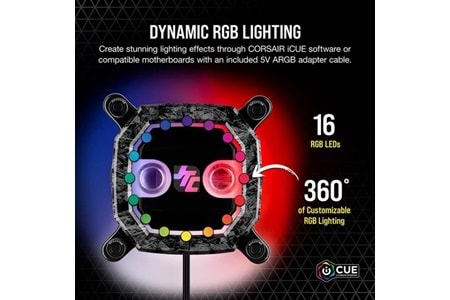 CORSAIR CX-9010020-Ww Hydro X Serisi XC8 RGB PRO CPU Su Bloğu JayzTwoCents Sürümü (1700/1200/AM4)