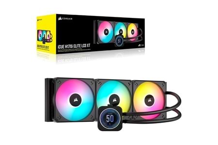 CORSAIR 420MM H170i LCD XT ELITE CW-9060076-WW RGB SIVI SOĞUTMALI AM5-1700P İŞLEMCİ FANI
