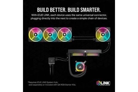 CORSAIR iCUE LINK QX140 CO-9051007-WW RGB 140mm PWM PC Fan Expansion Kit Beyaz