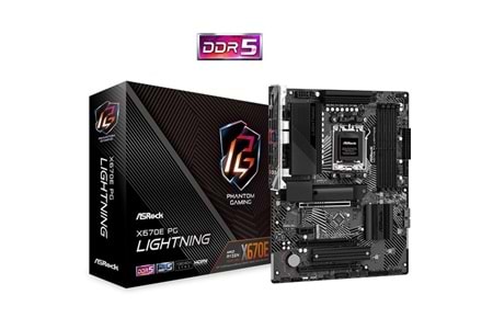 ASROCK X670e PG LIGHTNING DDR5 HDMI-DP PCIE 5.0 AM5 ATX