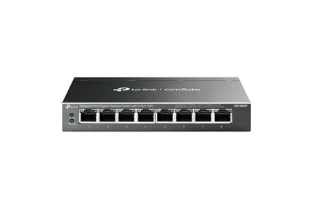 TP-LINK 8port DS108GP GIGABIT 64W FULL POE YÖNETİLEMEZ SWITCH